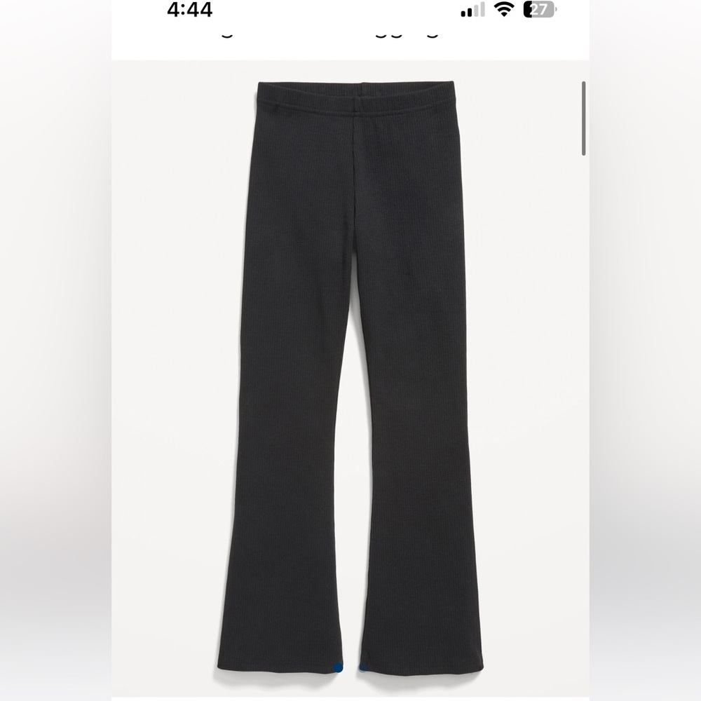 old navy black flare leggings, black, women’s large tall.
